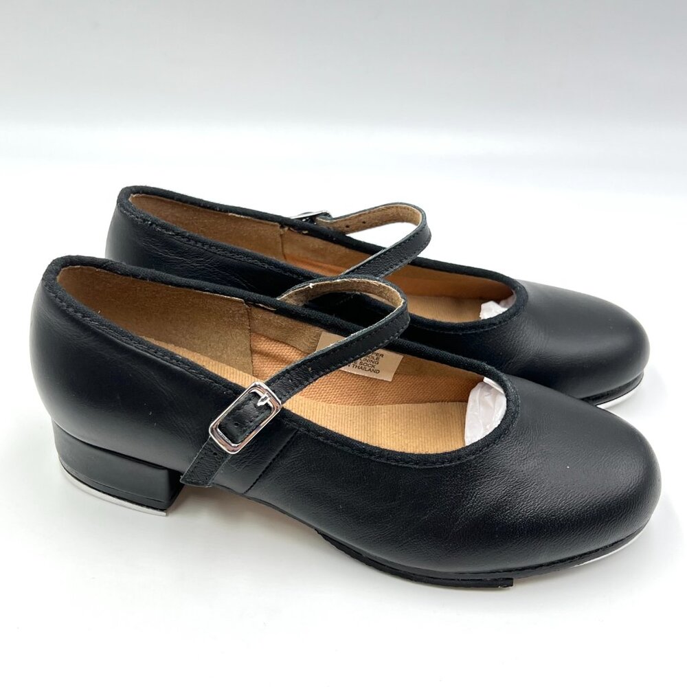 Bloch Girls Size 13.5 S0302G Black‎ Leather Mary Jane Strap Tap Dance Shoes